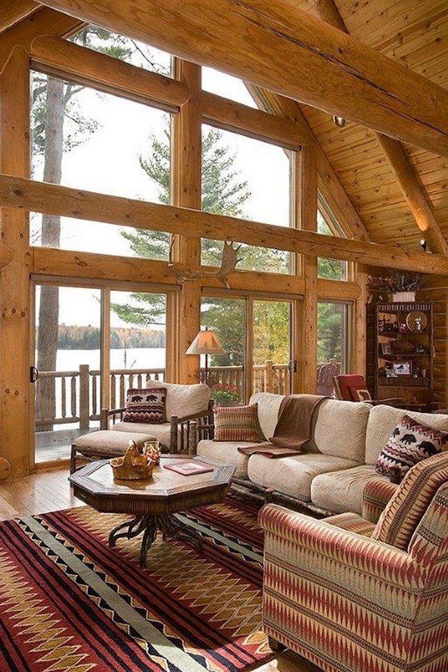 cabin log decorating decor interiors interior cabins google lake montana living modern chalet related rustic decoratw