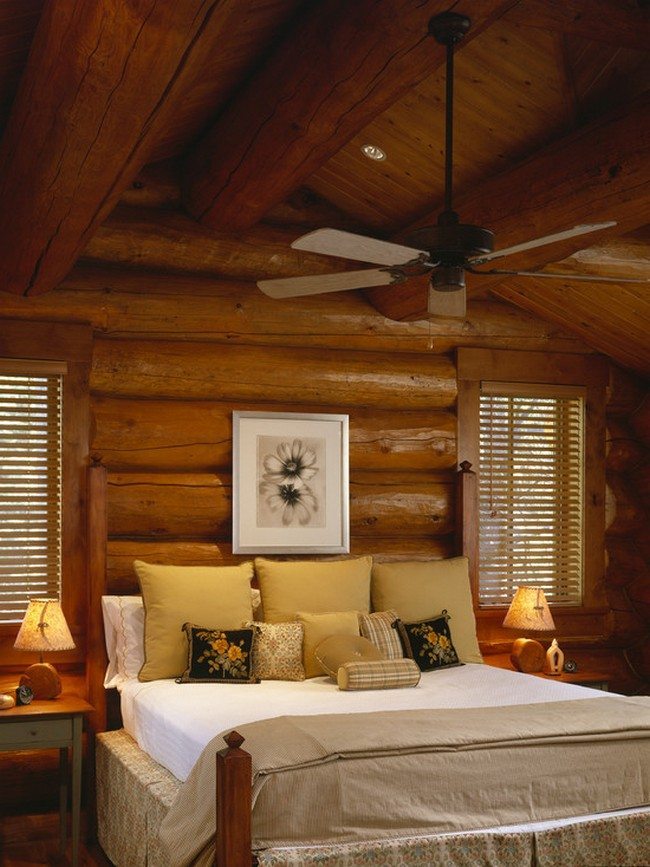 cabin log decorating bedroom wooden decor comfy holiday summer bed related roof under