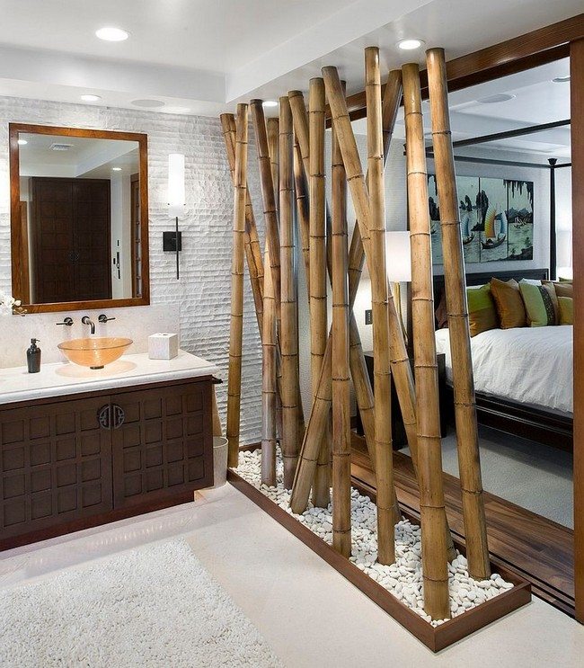 bathromm and bedroom bamboo walls