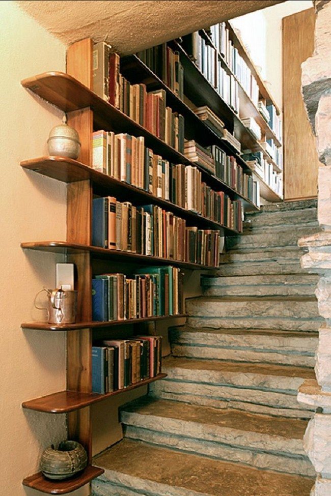 A Space Under Stair Shelves - Decor Around The World