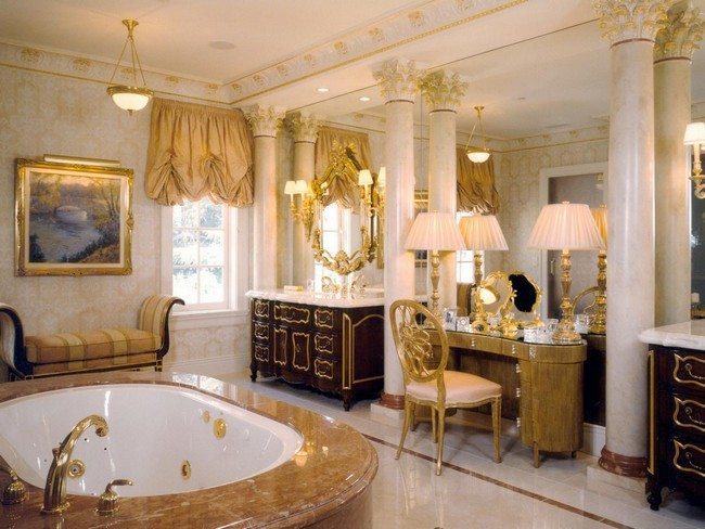 golden style bathroom
