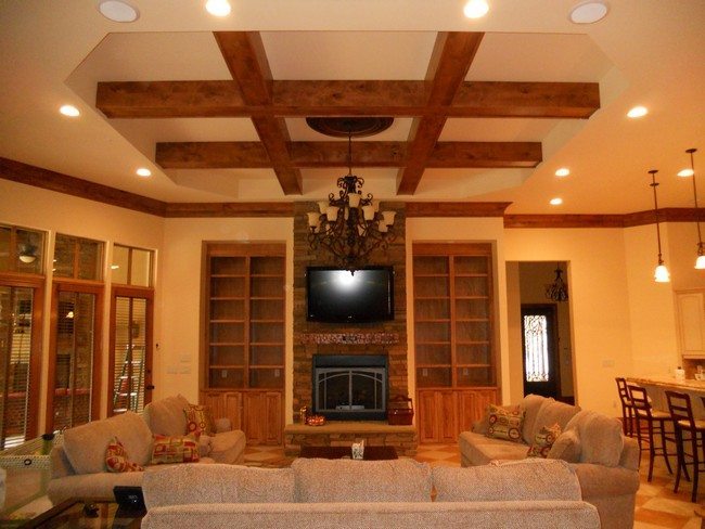 rustic decor ceiling from crossed beams