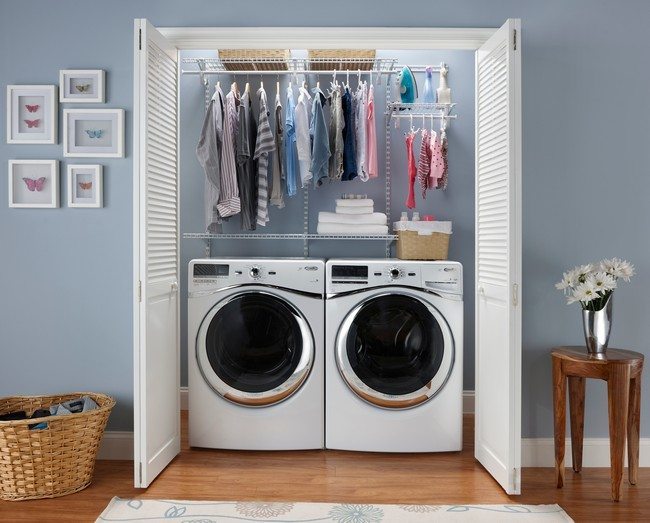 A well-decorated washing area