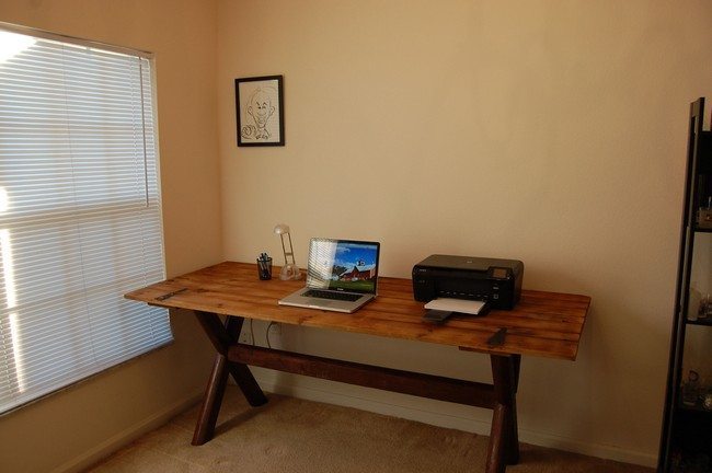 woodne desk for copying and pc