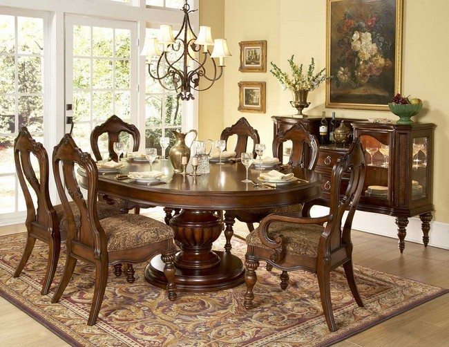 round massive table from oak