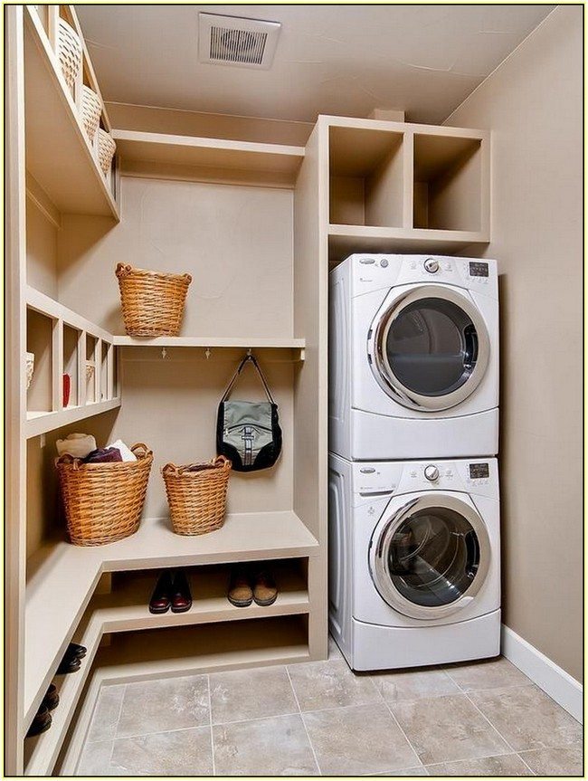 A small washing area designed to use little space