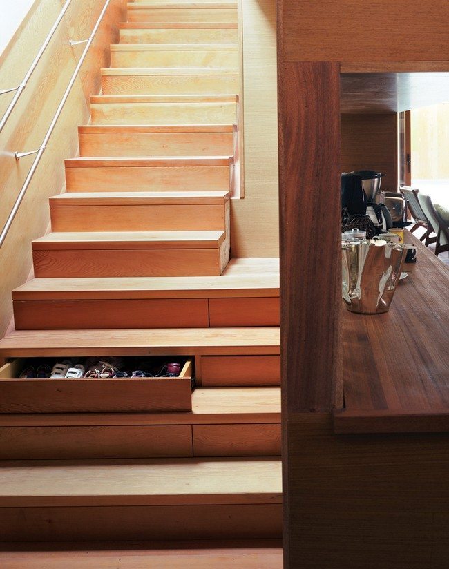 drawers made in every step of stair