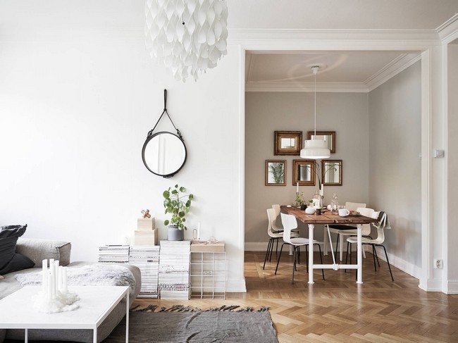 Beautiful lighting fixture hanging from ceiling