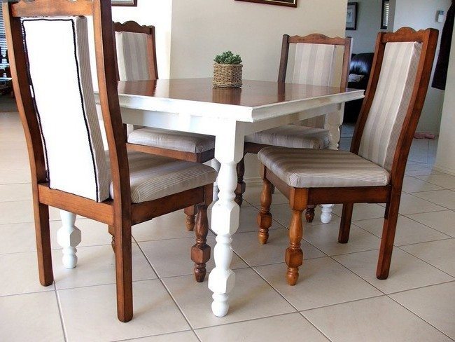 White, modern-style table