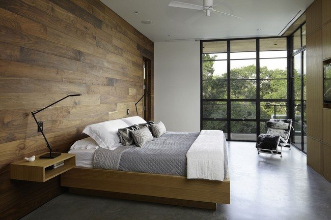 Raised wooden bed