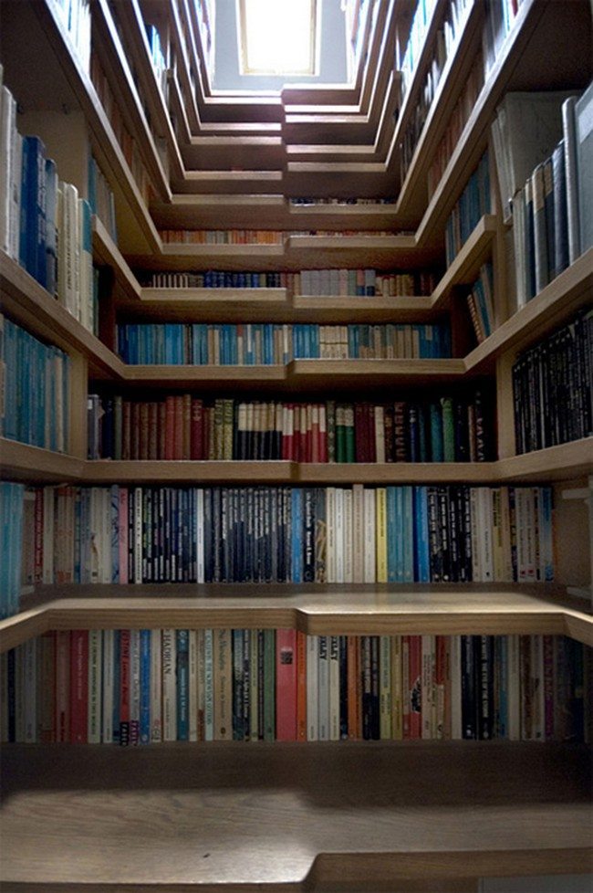 Neatly-arranged books