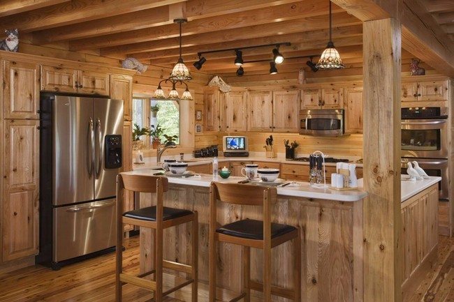 All-wooden kitchen