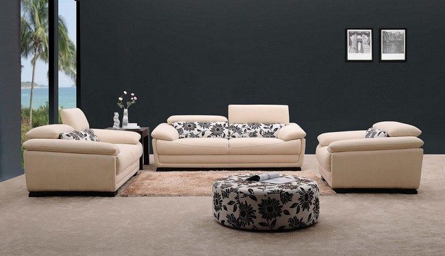 Black and white living room theme