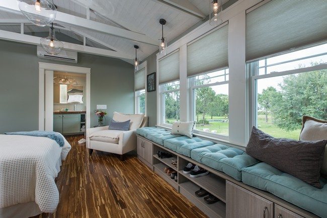 The master bedroom at the 2014 Blog Cabin in Winter Haven, FL.
