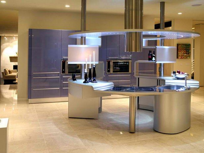 Elegant, futuristic kitchen
