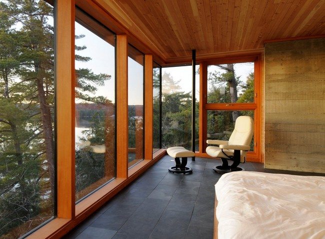 Spacious bedroom with beautiful view of the environment