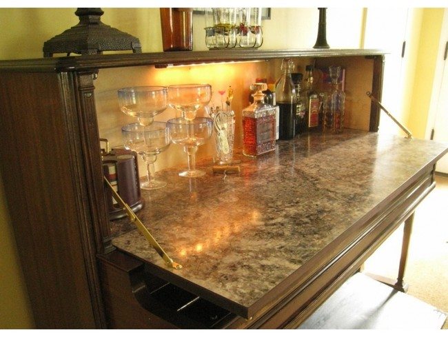 Bar area with stone top