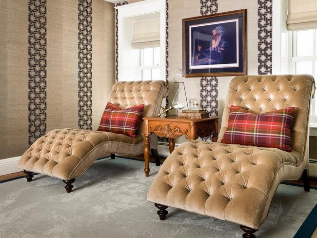 Comfortable furniture in tufted upholstery