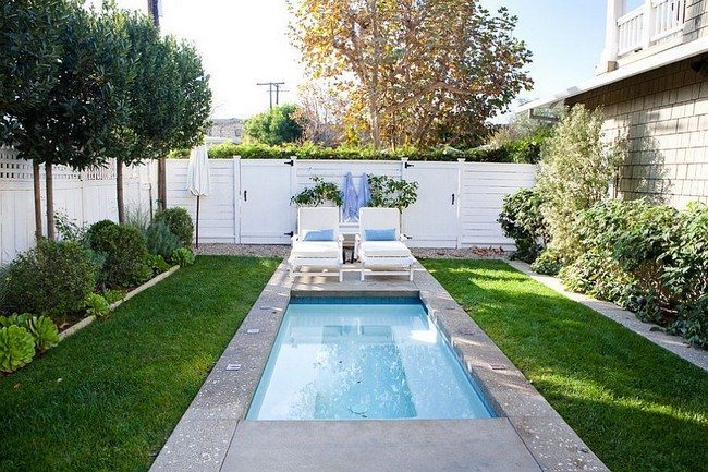 A tiny pool in the small urban backyard is all you need to beat the summer heat [Design: Molly Wood Garden Design] 