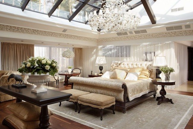 Large glass chandelier