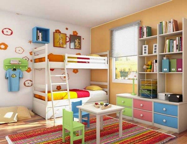 Kids’ bedroom with colorful and exuberant details