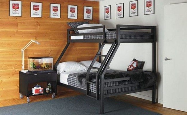 Smart bunk bed idea is perfect for adult rooms as well