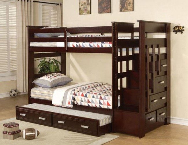 Twin Bunk Bed with plenty of storage options 