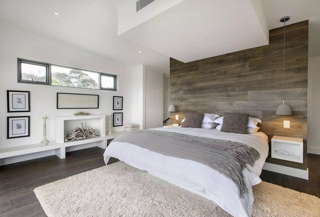 White-themed minimalist bedroom 