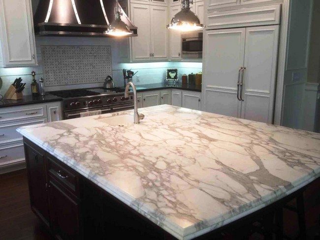 Marble countertop with patterns