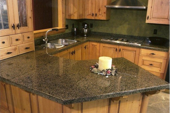 Countertop with built-in candleholder
