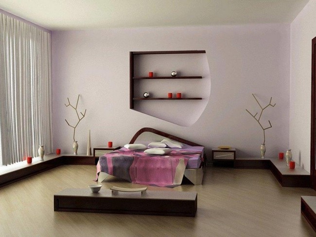 Contemporary Asian-inspired bedroom