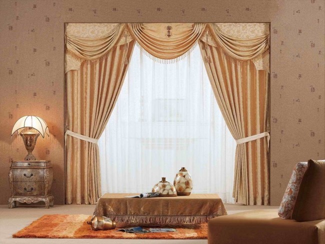 High End Gold Colored Curtains