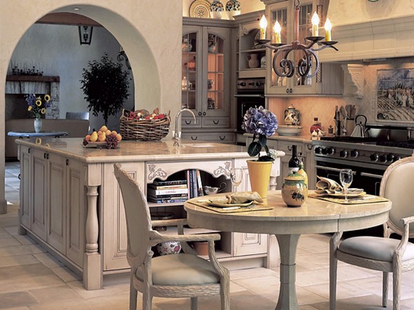 Spanish style kitchen with plenty of antique decor