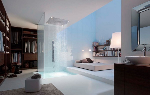 Creatively-designed open shower