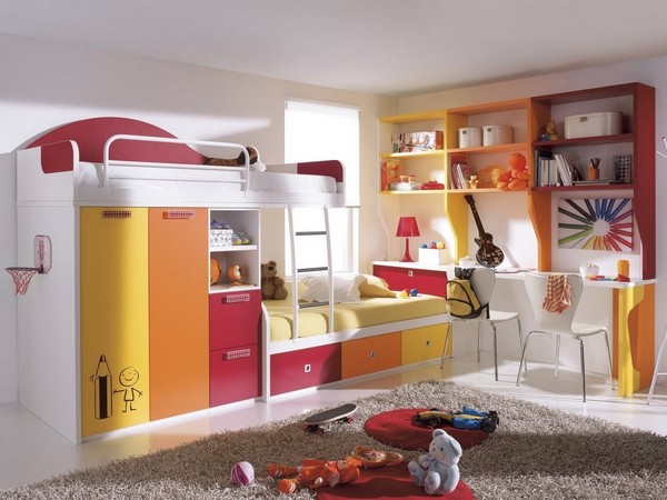 Kids’ bedroom that also doubles up as a study room