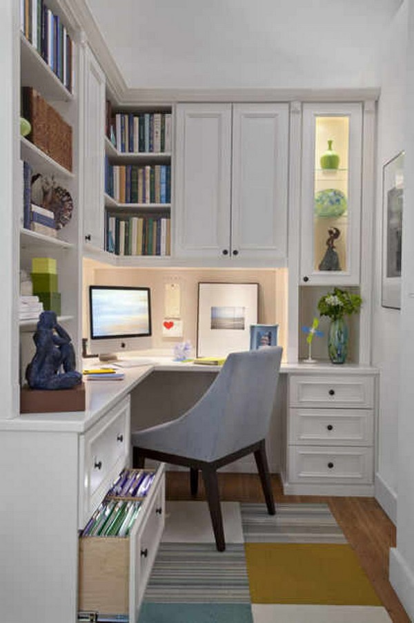 A small study room that is well organized