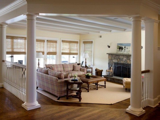 How to Use Living Room Columns to Create Rich Details ...