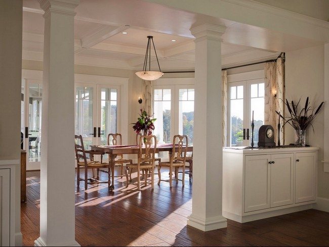How To Use Living Room Columns, Dining Room Ceiling Columns