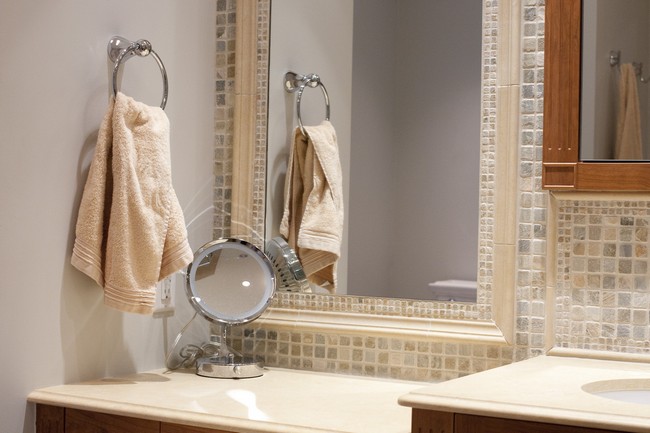 Bathroom Mirror Frames Ideas 3 Major, Double Mosaic Tile Frame Mirror